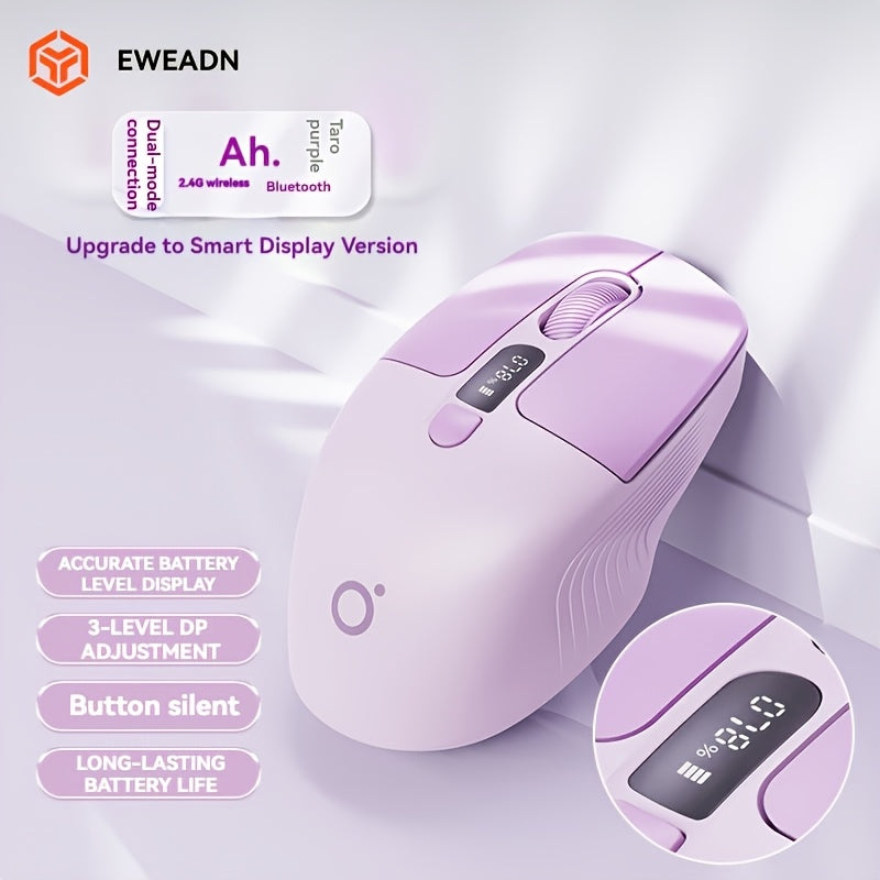EWEADN Compact Rechargeable Quiet Mouse Featuring 2.4G Wireless And Wireless, Type-C Charging Port, Perfect for Office Work, Gaming, And Home Use, Compatible with Laptops And Desktop Computers, Available in Green And Blue Purple