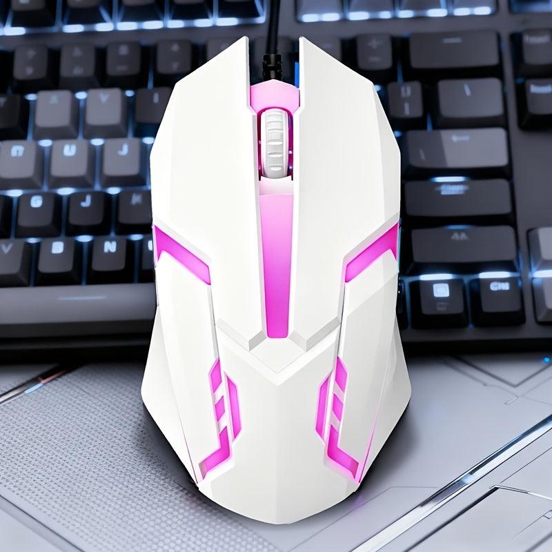USB Wired Colorful Glowing Mouse Suitable for Office, Home, And Gaming; Compatible with Desktops And Laptops for Both Males And Females, Featuring Sound