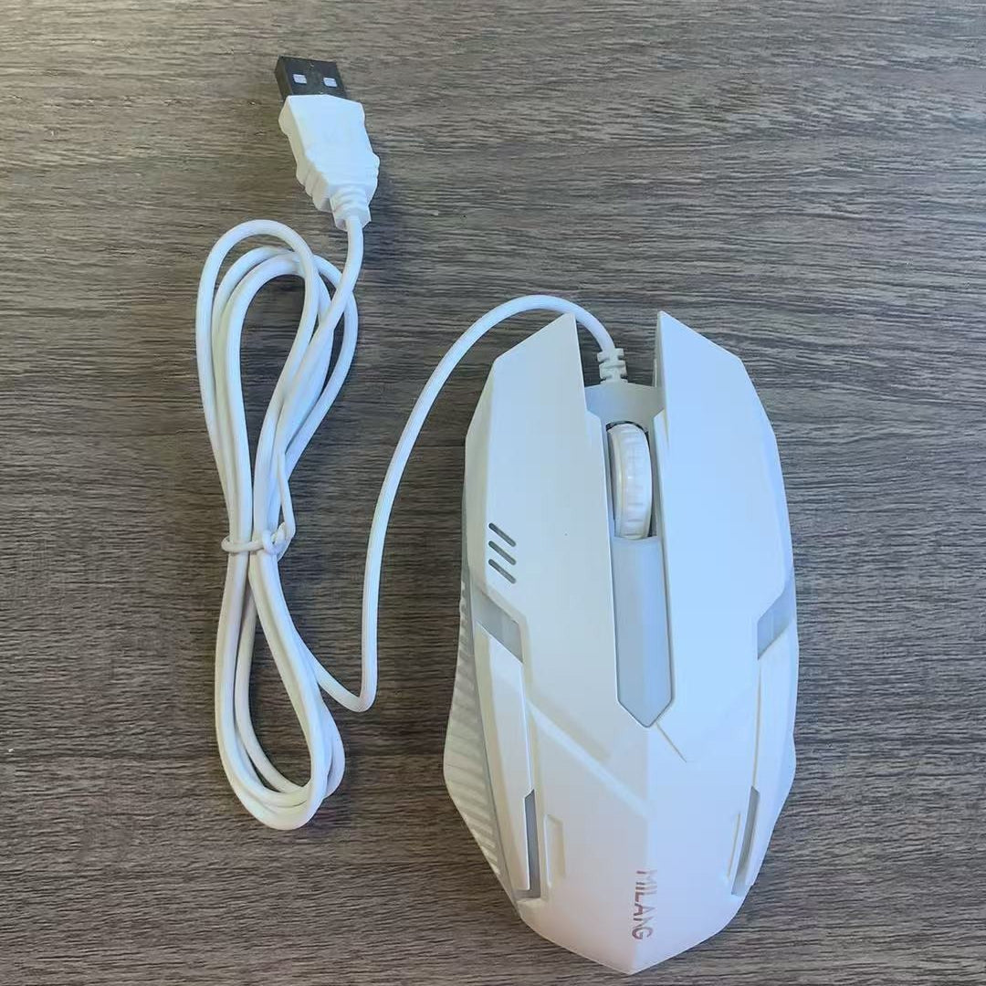 1pc Multi-Color Optional USB Desktop Computer Laptop Seven-Color Illuminated Mouse, Electronic Competition Office Gaming USB Wired Mouse, Battery Not Included, USB Plug-in Use