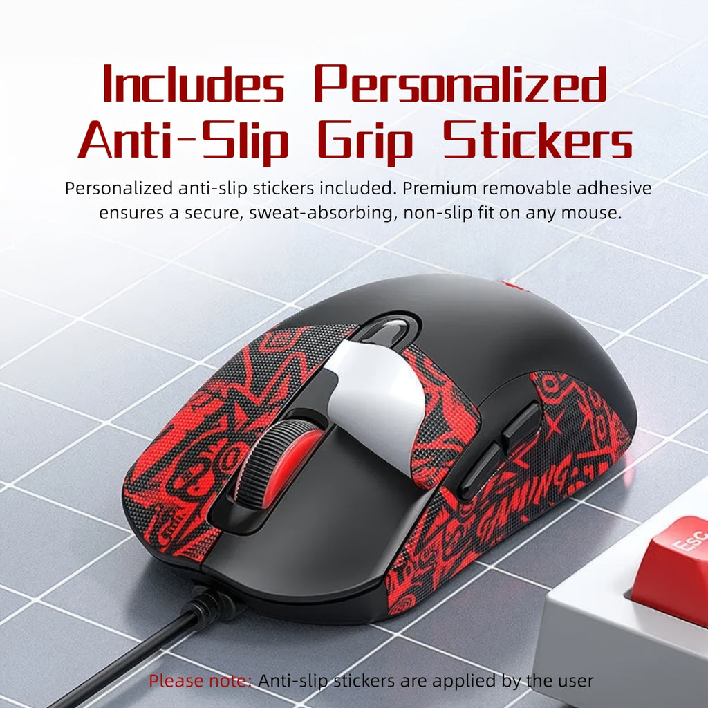 USB- Wired Gaming Mouse Compatible for PC & Laptop - Plug & Play Optical Right-Handed Mouse with Fast Response, Smooth Control, Plug-in for 7\u002FWork & Gaming (No Required)