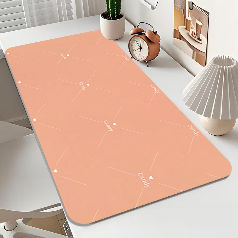 A Desk Mat Made of Diatomaceous Earth, Featuring a Solid Hue, Properties, Non-Slip Design, And Resistance to Stains. Ideal for Computer Desks, It Serves As an Office Desk Protector And Is Suitable for Students for Studying Or Writing
