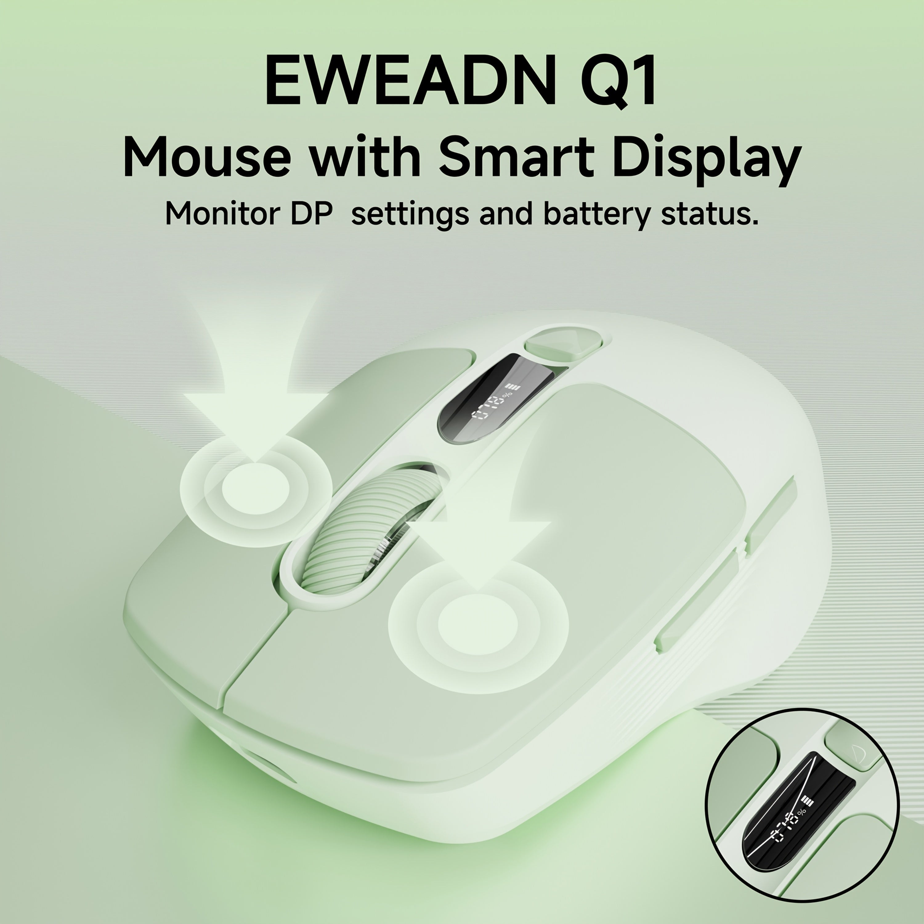 EWEADN Compact Rechargeable Quiet Mouse Featuring 2.4G Wireless And Wireless, Type-C Charging Port, Perfect for Office Work, Gaming, And Home Use, Compatible with Laptops And Desktop Computers, Available in Green And Blue Purple
