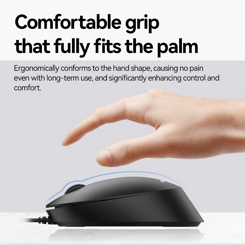 Philips Wired Mouse, 1200 DPI, Ergonomic Design, Plug-and-Play USB, Suitable for Office, Home, and Gaming Use
