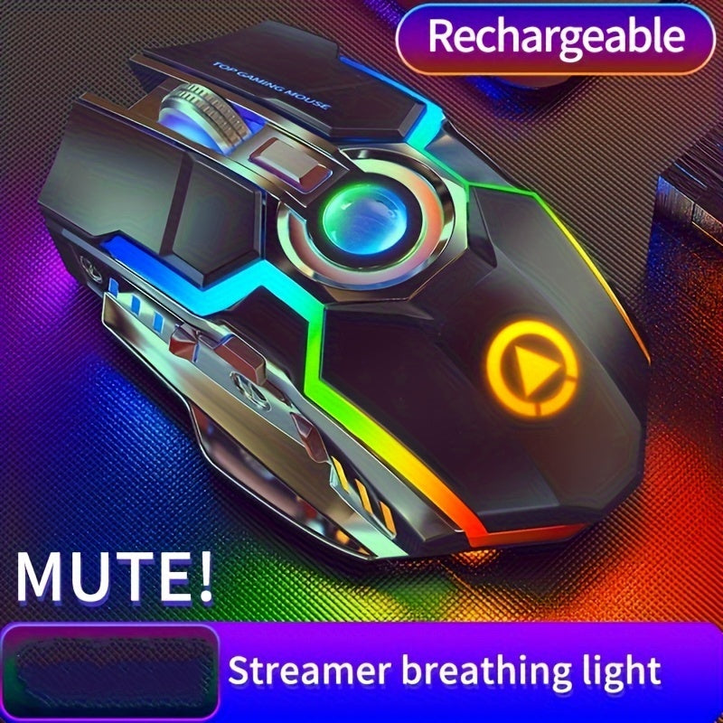 Silent Wireless Mouse YINDIAO Rechargeable Wireless Mouse | Silent Click, Ambidextrous, Animal Print, Optical Movement Detection, USB Charging, for Office and Gaming Desktop Computers, Notebook Mouse