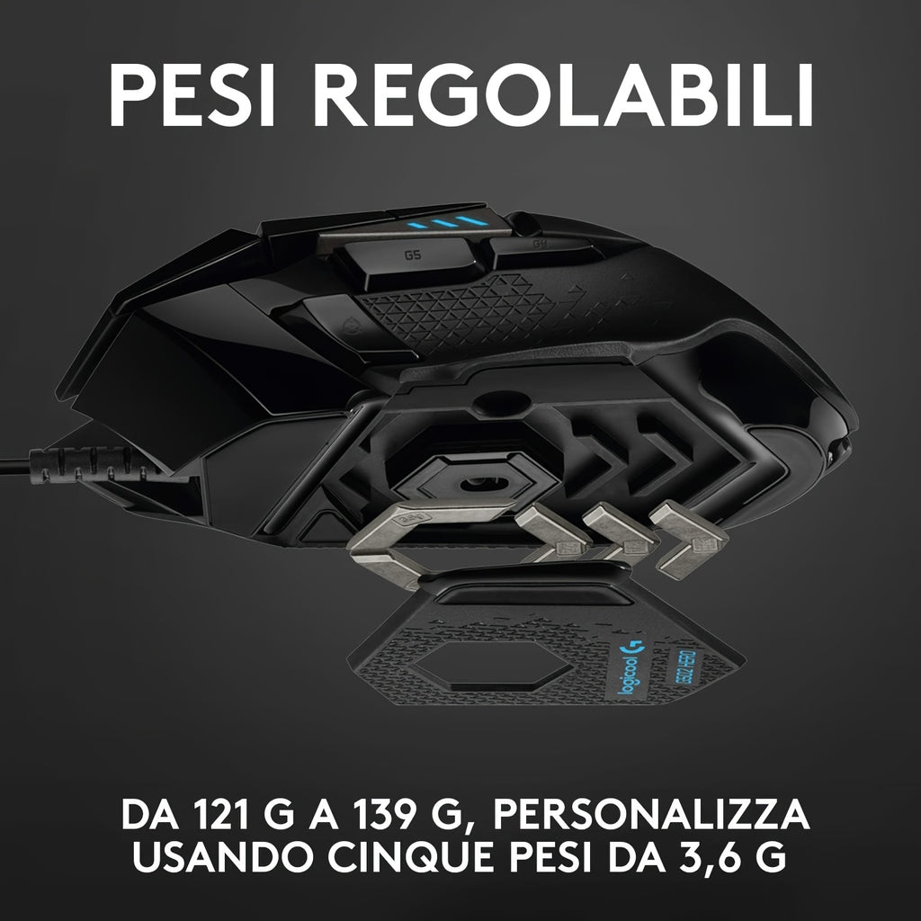 Logitech G502 Hero Wired Gaming Mouse for LOL, PUBG, And CF