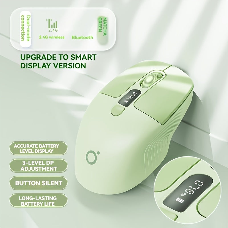 EWEADN Compact Rechargeable Quiet Mouse Featuring 2.4G Wireless And Wireless, Type-C Charging Port, Perfect for Office Work, Gaming, And Home Use, Compatible with Laptops And Desktop Computers, Available in Green And Blue Purple