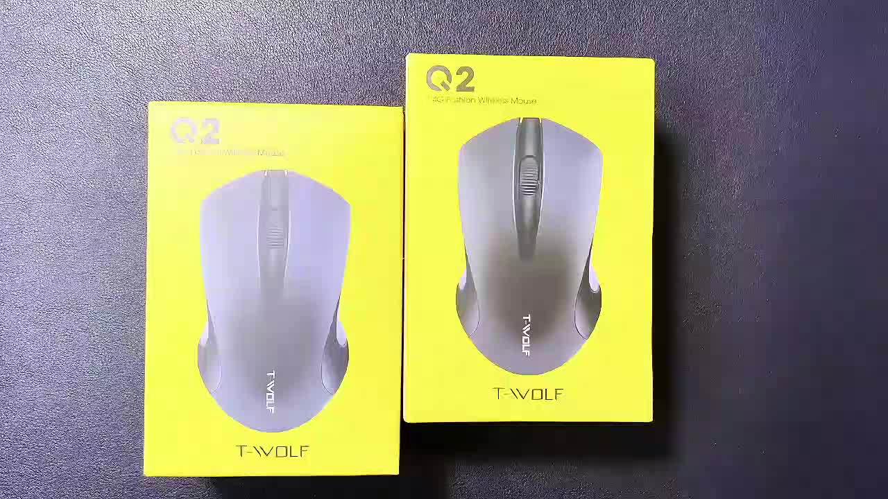 T-WOLF Portable Wireless Mouse- 2.4G Nano Receiver, Long Battery Life, Ergonomic Optical Mouse, Simple Stylish Work Home Study Mouse for Laptop, PC, Tablet- Black, White& Pink