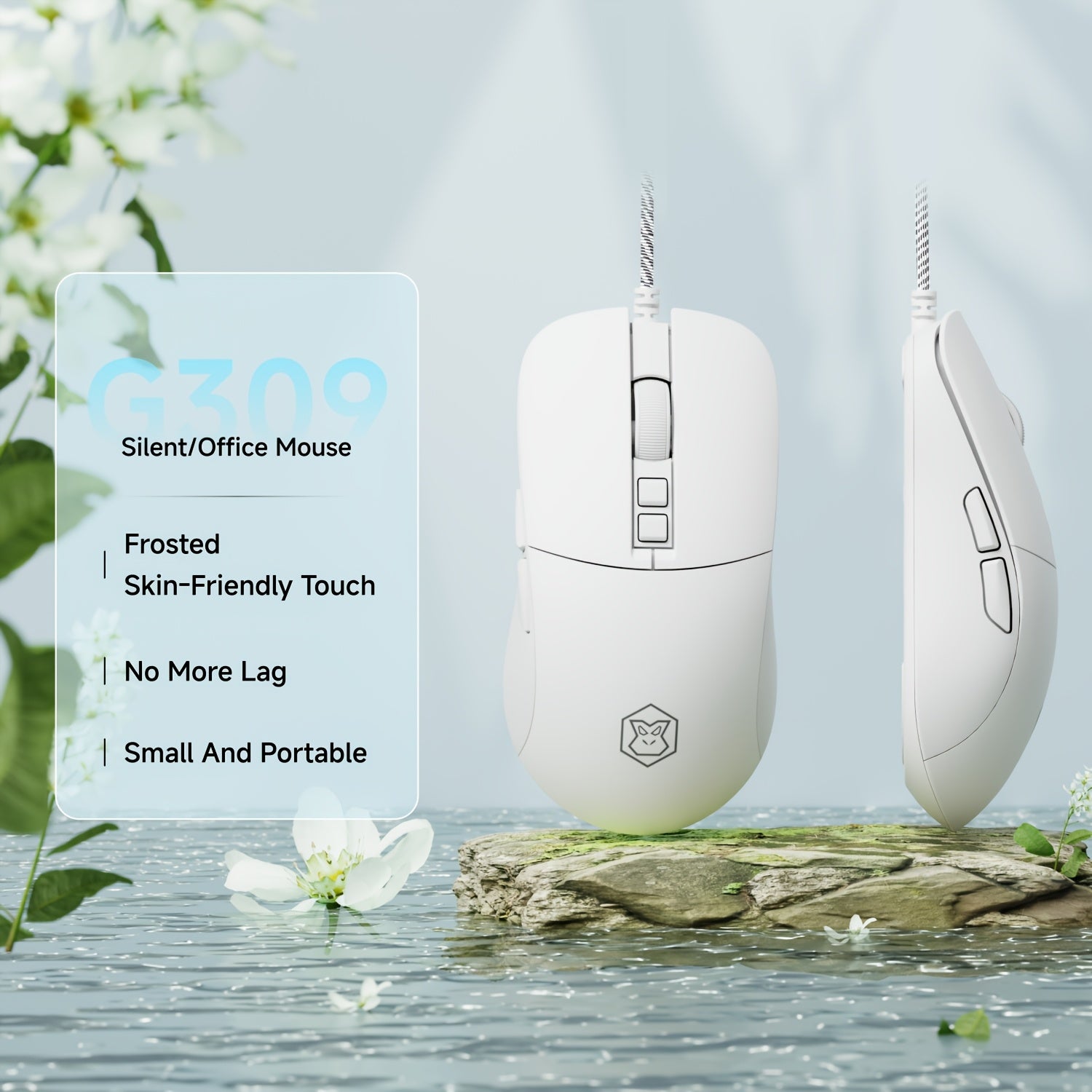 EWEADN Wired Casual Mouse, Silent And Chic with Vibrant LED Lighting, Great for Everyday Tasks And Gaming, Comfortable And Portable Design for Home And Office, Ideal for Laptops And Desktops, Works with Various Devices