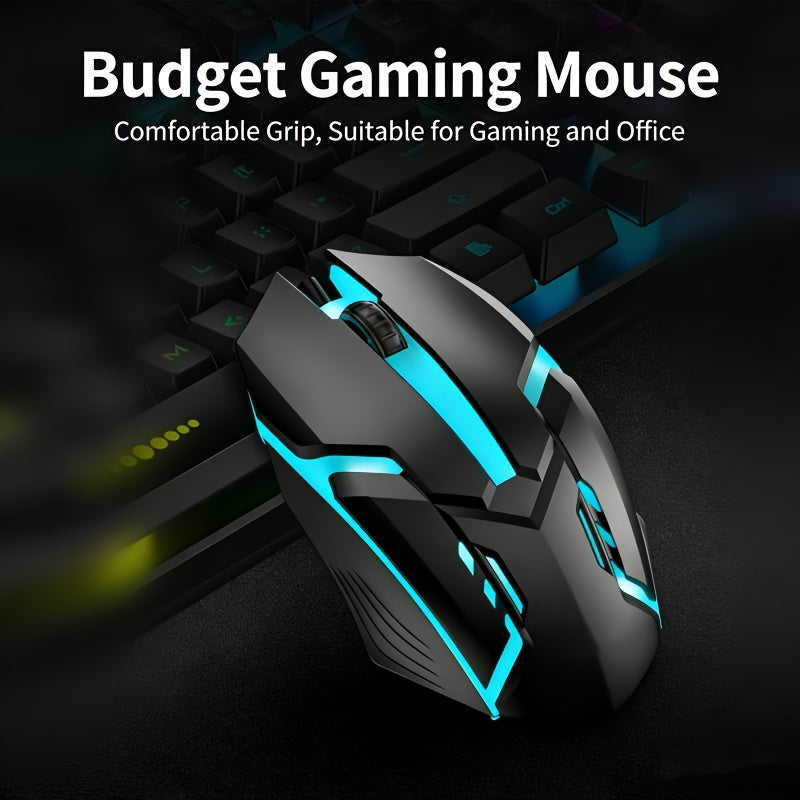 USB Wired Colorful Glowing Mouse Suitable for Office, Home, And Gaming; Compatible with Desktops And Laptops for Both Males And Females, Featuring Sound