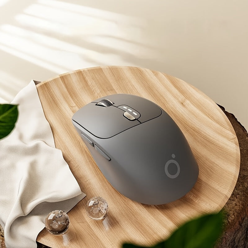 EWEADN Q5 Mini Wireless 2.4G+BT Rechargeable & Silent Mouse, Featuring a Type-C Charging Port And a One-Key Return Function, Ideal for Office Work, Esports, And Home Use, Compatible with Both Laptops And Desktop Computers for Gaming