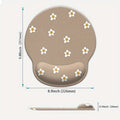 1pc Mouse Pad with Wrist Support\u002FCartoon Flowers Design\u002FErgonomic Non-Slip Base for Comfortable Typing\u002FIdeal for Gaming and Office Use