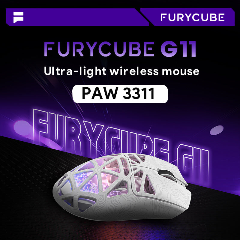 Elevate Your Game With The FURYCUBE G11 Tri-Mode Wireless Gaming Mouse. Choose Between Wireless, 2.4G, Or Wired Modes. With Up To 22, 000, A Lightweight Honeycomb Shell, And Adjustable Lighting, It Offers The Ultimate Competitive Edge.