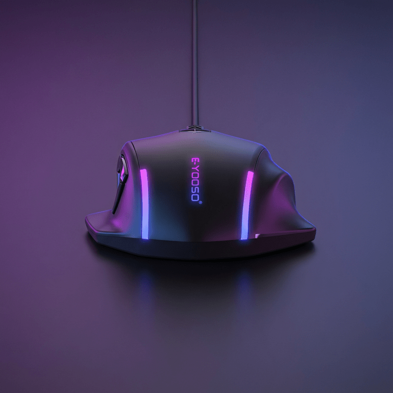 11-key Multifunctional Mouse with Macro Support. Ergonomic Design for Long-term Use Without