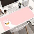 1pcs Large Office\u002F Gaming Mouse Pad Cute Confused Goose on  Background | Non-Slip, Washable | Suitable for Office, Dorm, and Gaming Desk - A Perfect Gift for Students, Gamers, and Office Workers