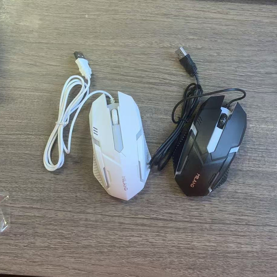 1pc Multi-Color Optional USB Desktop Computer Laptop Seven-Color Illuminated Mouse, Electronic Competition Office Gaming USB Wired Mouse, Battery Not Included, USB Plug-in Use