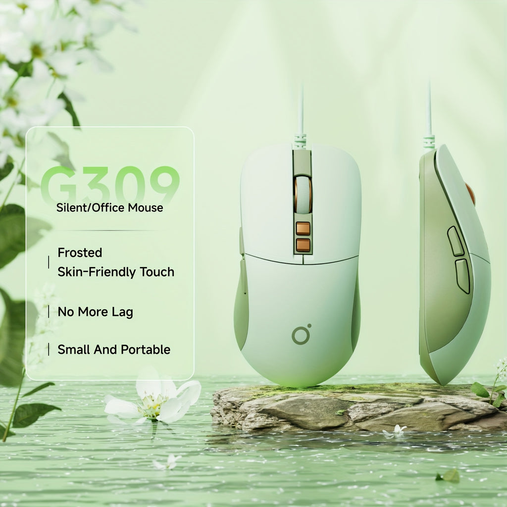 EWEADN Wired Casual Mouse, Silent And Chic with Vibrant LED Lighting, Great for Everyday Tasks And Gaming, Comfortable And Portable Design for Home And Office, Ideal for Laptops And Desktops, Works with Various Devices