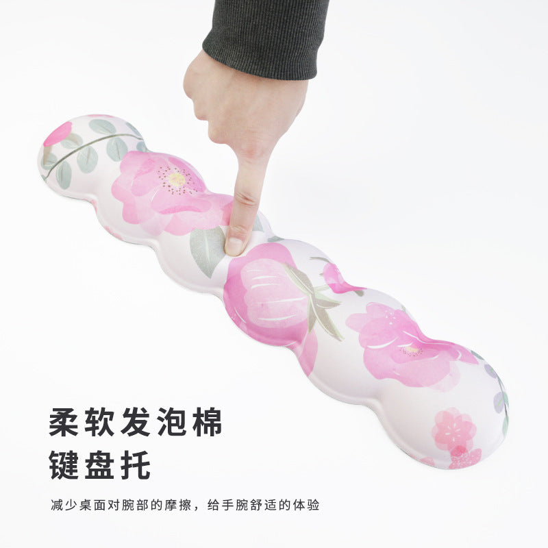 Thickened Anti-Slip Gradient Color Wrist Rest Set for Mouse Pad And Keyboard Pad, Designed for Office And Gaming Use on Computer Desktops