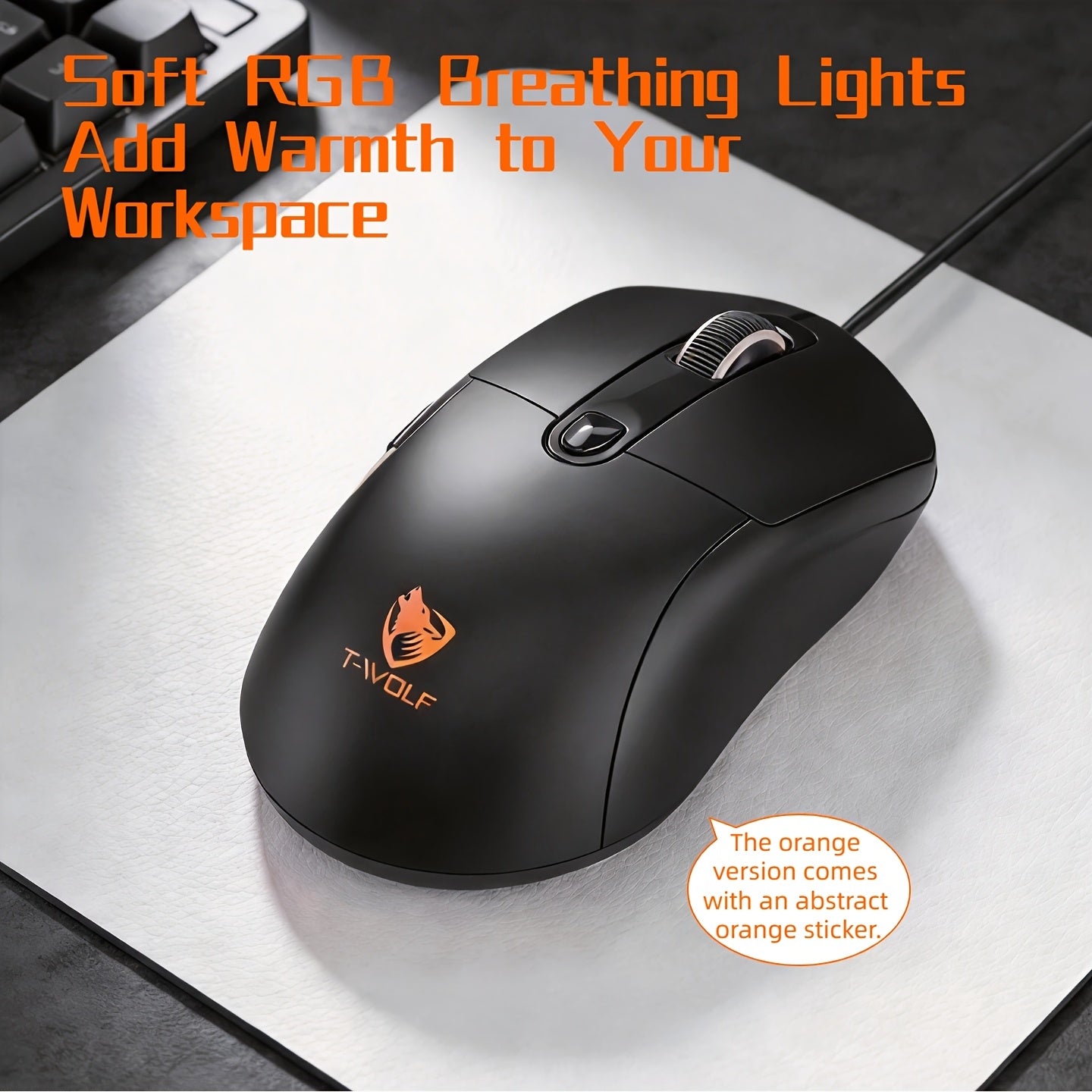 USB- Wired Gaming Mouse Compatible for PC & Laptop - Plug & Play Optical Right-Handed Mouse with Fast Response, Smooth Control, Plug-in for 7\u002FWork & Gaming (No Required)