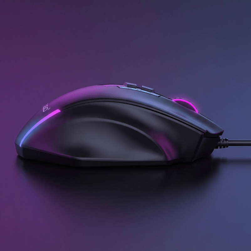 11-key Multifunctional Mouse with Macro Support. Ergonomic Design for Long-term Use Without