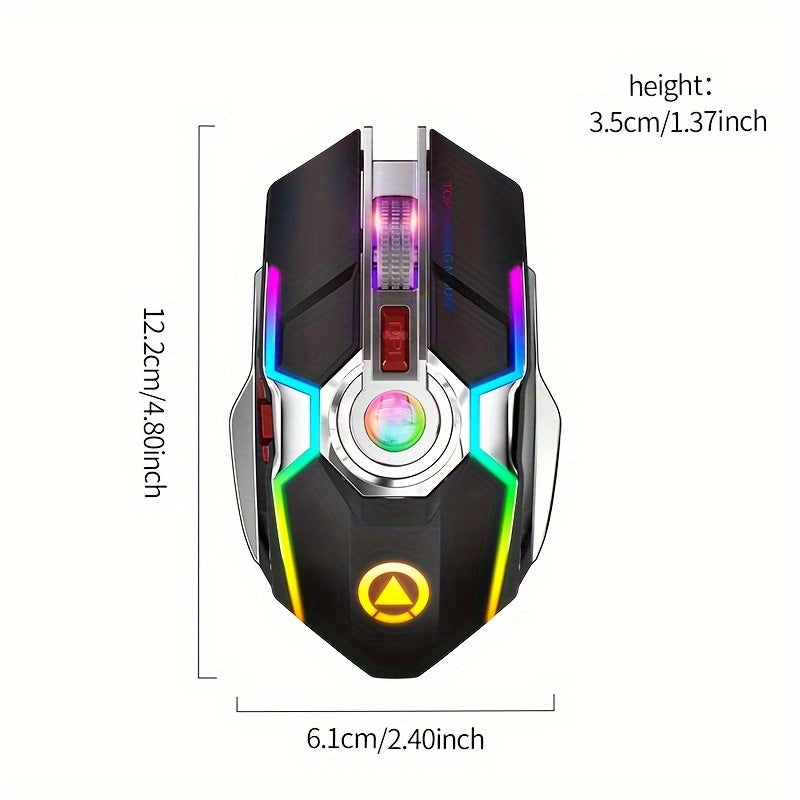 Silent Wireless Mouse YINDIAO Rechargeable Wireless Mouse | Silent Click, Ambidextrous, Animal Print, Optical Movement Detection, USB Charging, for Office and Gaming Desktop Computers, Notebook Mouse