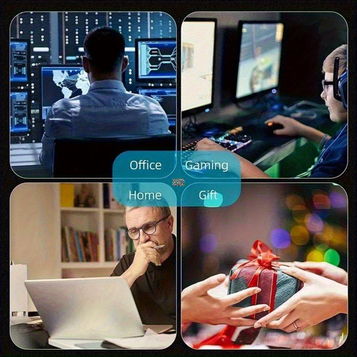 1 Blue Fluid Design High-definition Printed Desk Mat, with a Non-slip Rubber Base, Suitable for Gaming Setups, Office Desks, Home Workstations, Student Desks, and as a PC Keyboard Mat or Table Protect