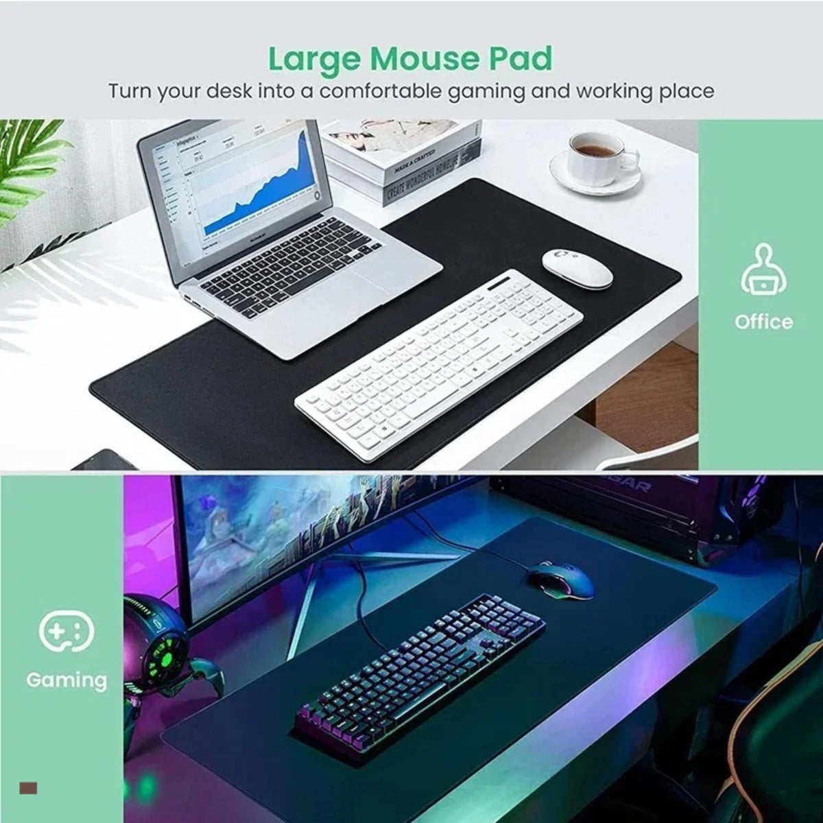 1pc of Brown Polka Dot Desk Pad Suitable for Gaming And Office Decoration, Featuring a Non-Slip Rubber Base, Extra-Large Size for Computer Use, Versatile Mouse Pad for Office Settings, Large XXL Mouse Pad