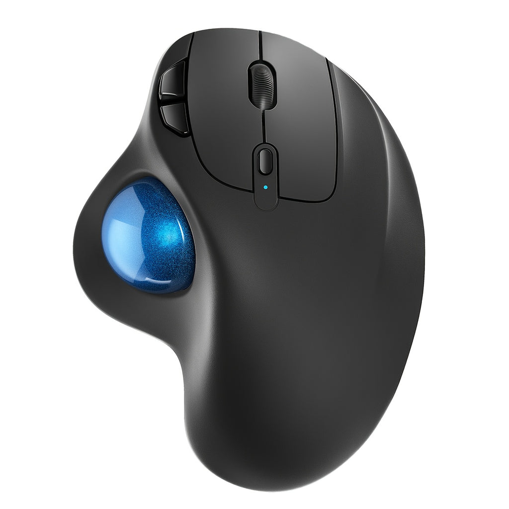 Nulea M501 Wireless Trackball Mouse, Rechargeable Ergonomic, Easy Thumb Control, Precise & Smooth Tracking, 3 Device Connection (Wireless Or USB Receiver), Compatible For PC, Laptop, Mac, Windows, Valentines Gifts